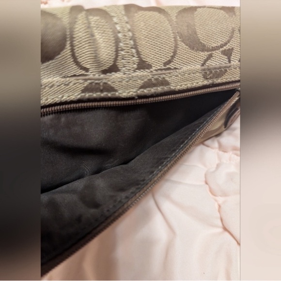 Coach Beige and Brown Signature Wallet - Picture 7 of 8